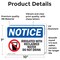 Signmission Irrigated With Reclaimed Water Sign With Symbol, 10 in W x Rectangle, Vinyl Decal OS-2PACK-NS-D-710-L-13723 - alternate 3
